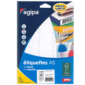 Agipa Etiquettes multi-usage, 12,8 x 38 mm, blanches 114044