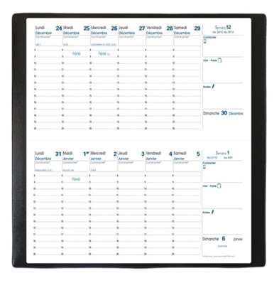 Quo Vadis Agenda  Bi planing décembre/déc extra plat 21027Q