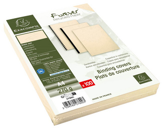 EXACOMPTA Couverture de reliure FOREVER A4 ivoire