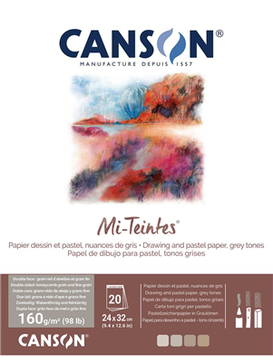 CANSON Papier beaux-arts Mi-Teintes en bloc 240 x 320 mm