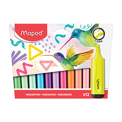 Maped Surligneur FLUO'PEPS Classic boîte carton de 12