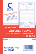 ELVE Manifold Factures / Devis 50 feuillets A5 dupli