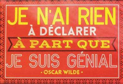 Art & Kraft Magnet en verre je n'ai rien à déclarer à part que je suis génial