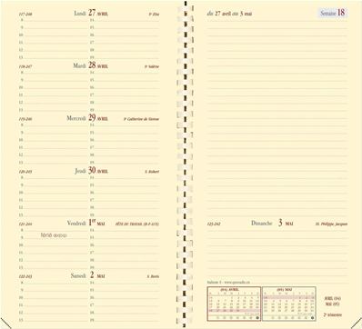 QUO VADIS Agenda de poche "Italnote S" rouge 88 x 170 mm