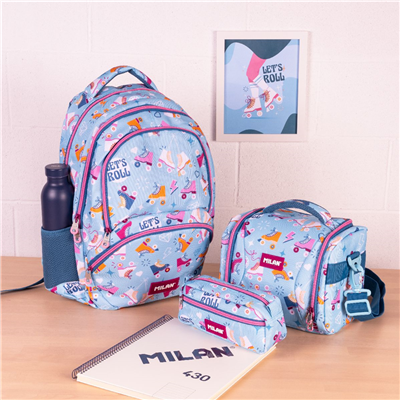 Milan Sac à dos scolaire 4 fermetures éclair (25 L) série spéciale Roller 2
