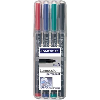 Staedler Marqueur permanent 313S Lumocolor, étui de 4 313 WP4