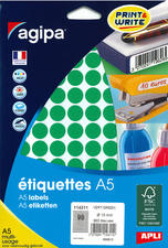 agipa Pastille de couleur diamètre : 8 mm rond vert