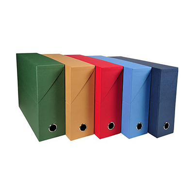 EXACOMPTA boîte transfert papier toilé A4 havane