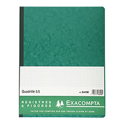 EXACOMPTA piqure quadrillé 5/5 folioté 297 x 210 mm