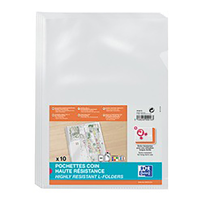 ELBA Pochettes-coin haute résistance A4 en PVC incolore