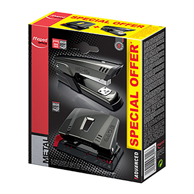 maped Set d'agrafeuse et de perforateur Advanced taupe