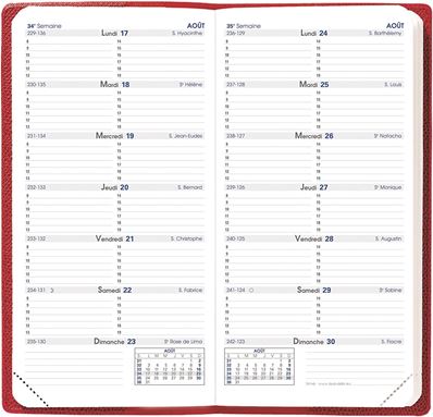 Quo Vadis Agenda Silma impala orange - 8,8 x 17 cm - Janvier à Décembre