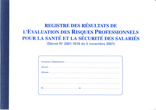 ELVE Registre Evaluation des risques professionnels