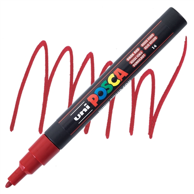 Uni-ball Posca Marqueur peinture PC-3M, rouge foncé