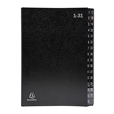 EXACOMPTA Trieur numérique A4 1-31 32 compartiments noir