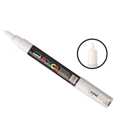 Uni-ball Posca Marqueur à pigment PC-5M, blanc