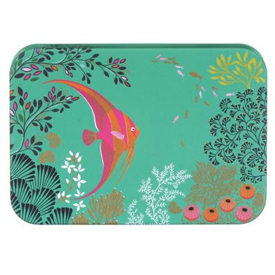 Sara Miller Mini Boite Rectangulaire Métal Poissons