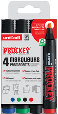 uni-ball Marqueur permanent PROCKEY PM126/4 PF set de 4