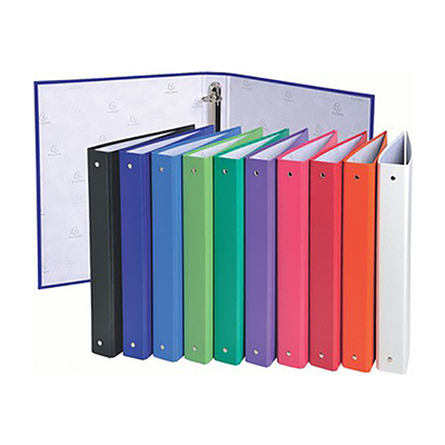 EXACOMPTA Classeur rembordé PP A4 4 anneaux noir