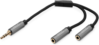 DIGITUS Répartiteur audio, jack mâle 3, 5 mm -