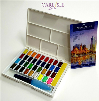 FABER-CASTELL Peinture aquarelle en godets, étui de 36