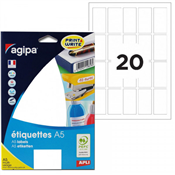 agipa Etiquette universelle 25 x 48,5 mm blanc