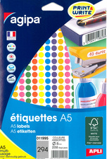 agipa Pastille de couleur diamètre : 8 mm rond assorti