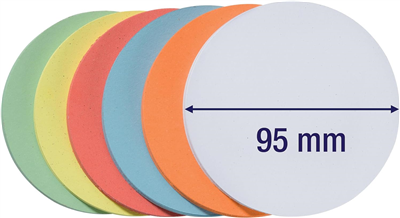 FRANKEN Carte de présentation, rond, autocollant, assorti