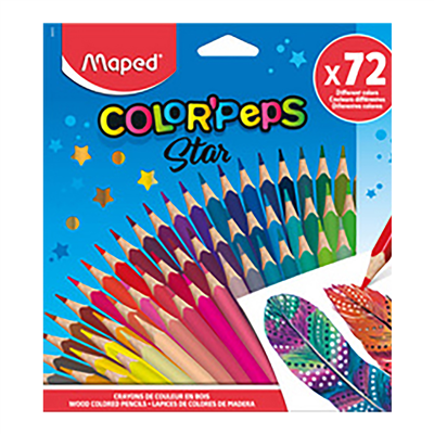 MAPED Crayon de couleur COLOR'PEPS Star étui carton de 72
