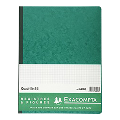 EXACOMPTA piqure quadrillé 5/5 folioté 320 x 250 mm