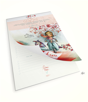 Mon amie Luce Bloc note - to do list "Que l'aventure commence"