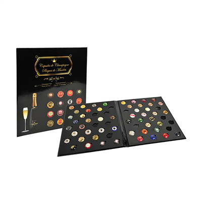 EXACOMPTA Album pour capsules de champagne noir