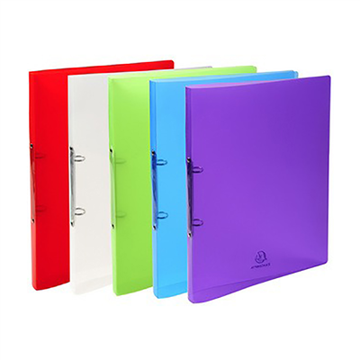 EXACOMPTA Classeur Crystal souple PP 2 anneaux A4 cristal