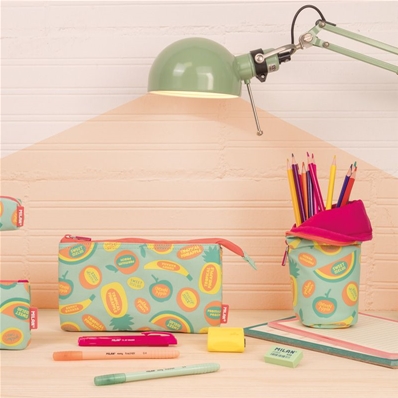 Milan Trousse 5 compartiments série spéciale Frutikis vert et orange