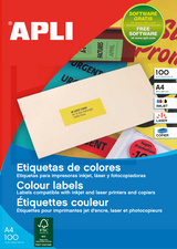 agipa Etiquette d'adresse 210 x 297 mm jaune coins droits