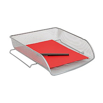 ALBA Corbeille à courrier MESHFRA A4 fil de métal gris