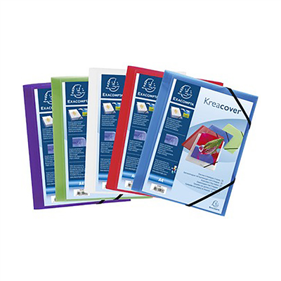 EXACOMPTA Chemise à élastiques Kreacover PP A4 transparent