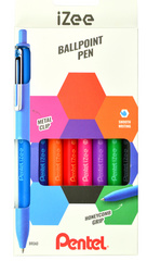 Pentel Stylo à bille rétractable iZee étui de 8