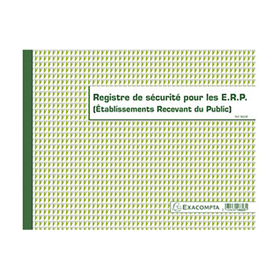 EXACOMPTA piqure Registre de sécurité pour les E.R.P.
