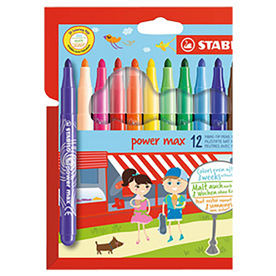 STABILO Feutre power max rond étui en carton de 12