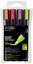 POSCA Marqueur à pigment PC-5M étui de 4 couleur
