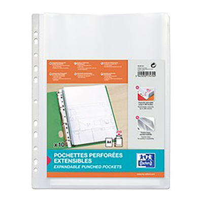 Oxford Pochettes à soufflet A4 PP 0,2 mm