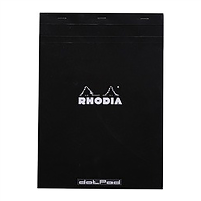RHODIA Bloc-notes agrafé dotPad A4 pointillé noir