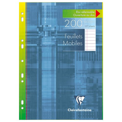 Clairefontaine Feuillets mobiles A4 ligné 8 + marge