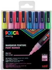 POSCA Marqueur à pigment PC-3ML pailleté étui de 8