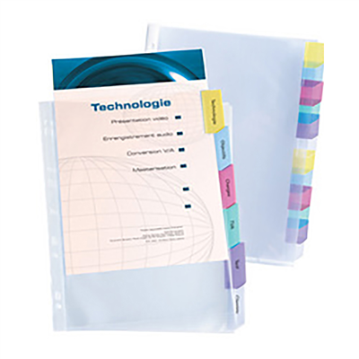 Oxford Pochettes perforées intercalaires A4+ 12 positions