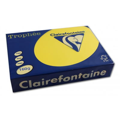 Clairalfa Papier universel Trophée A4 160 g/m2,jaune soleil