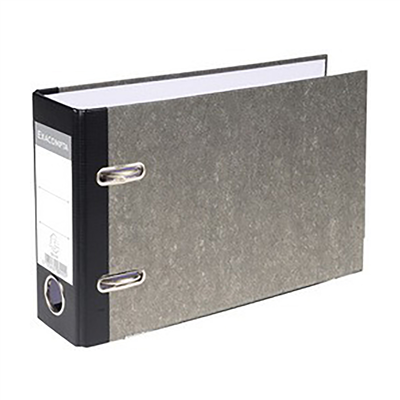EXACOMPTA Classeur marbré gris A5 paysage 70 mm gris