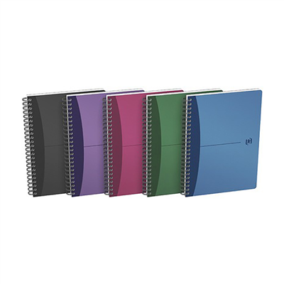 Oxford Cahier à spirale URBAN MIX A5 quadrillé 100 pages,