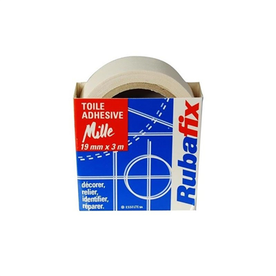 Rubafix Ruban toile se Découpe à la main plastifié blanc